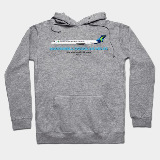 McDonnell Douglas MD-83 - World Atlantic Airlines Hoodie by TheArtofFlying